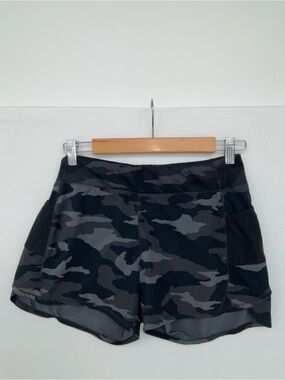 Athleta Black and Gray Camo  Athletic Shorts